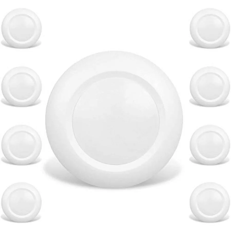 

Набор из 8 светодиодных светильников 6 дюймов, низкопрофильные, встраиваемые и накладные, круглые, 15 Вт, 900 люмен, 3000K, теплый белый свет, CRI80, без драйвера, Desi