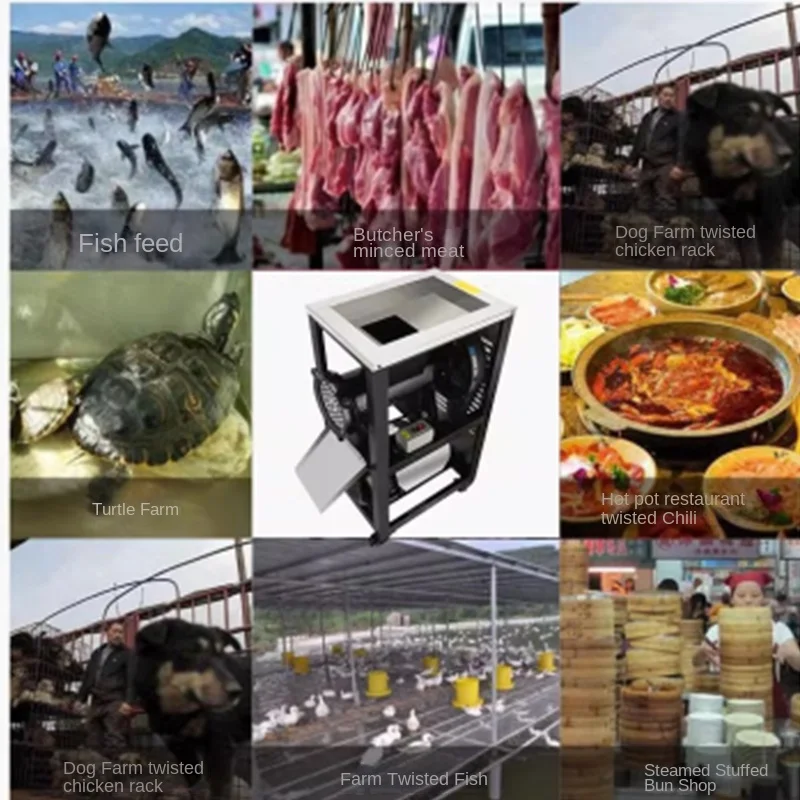 Moedor de Carne de Alta Potência, 32 Tipo, 220V, Comercial, Grande, Chão, Galinha, Triturador de Ossos, Alimentação, Cão, Peixe, Reprodução