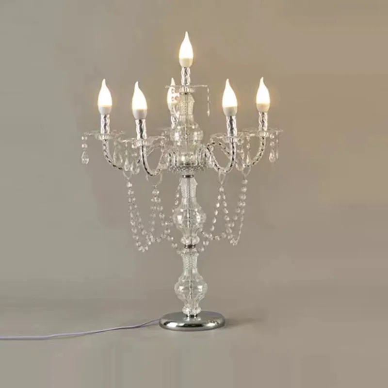 Modern Candle Lamps Wedding Centerpieces Lamp Elegant Table Lamps Living Room Luxury Candle Lights Aesthetic Decoration Supplies