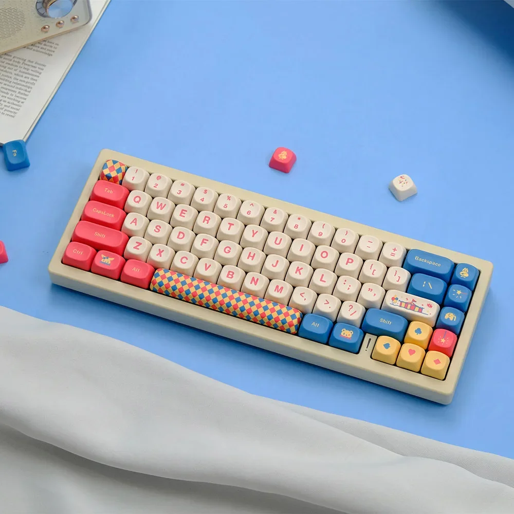 Circus 129 Key MOA Height PBT Sublimation Keycap Suitable for Gaming Mechanical Keyboard 68/75/87/980