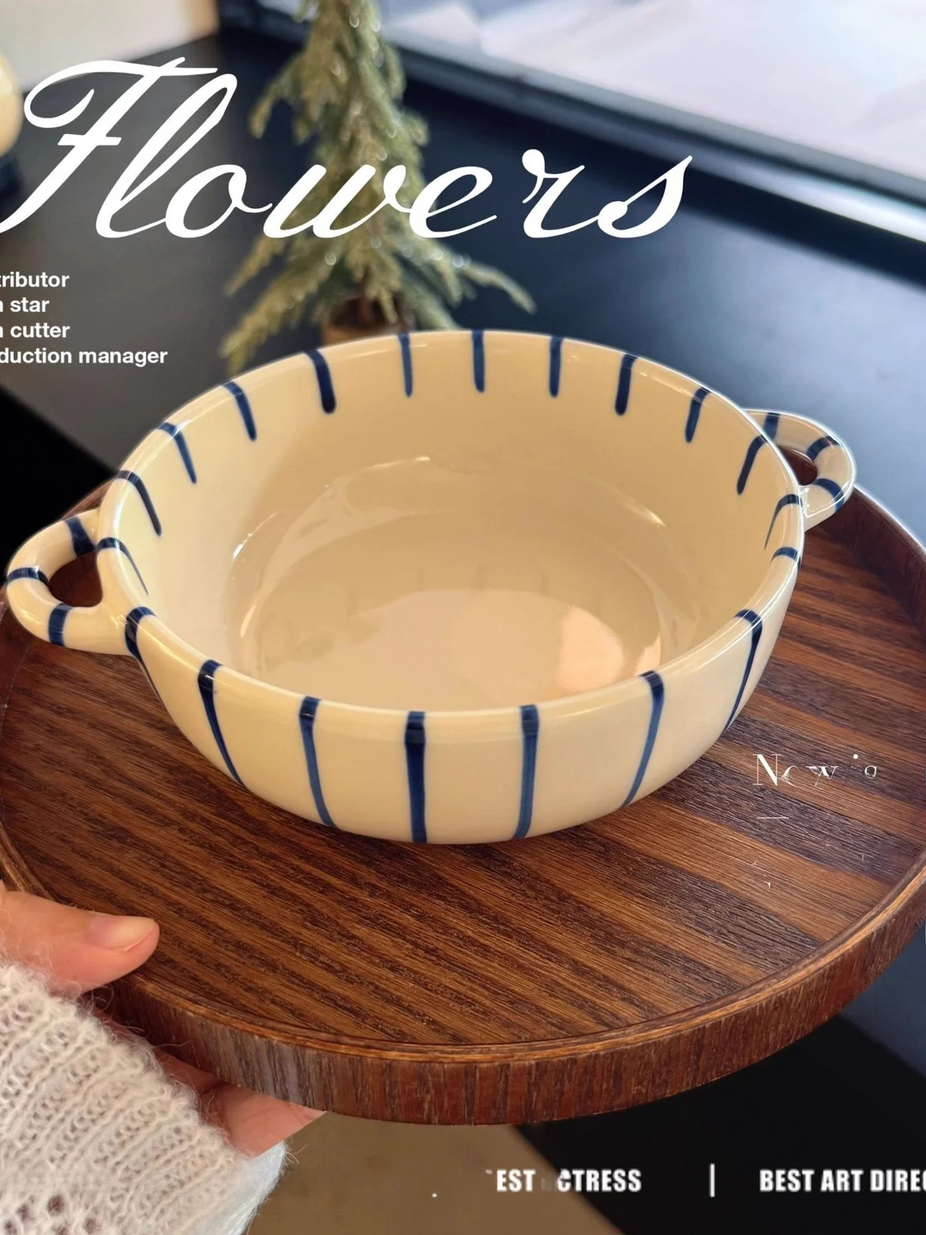 

Японская керамическая чаша с двумя ручками, с подглазурной росписью, для низкокалорийных блюд, десертная чаша, для домашнего использования, для сыра, запеченного риса