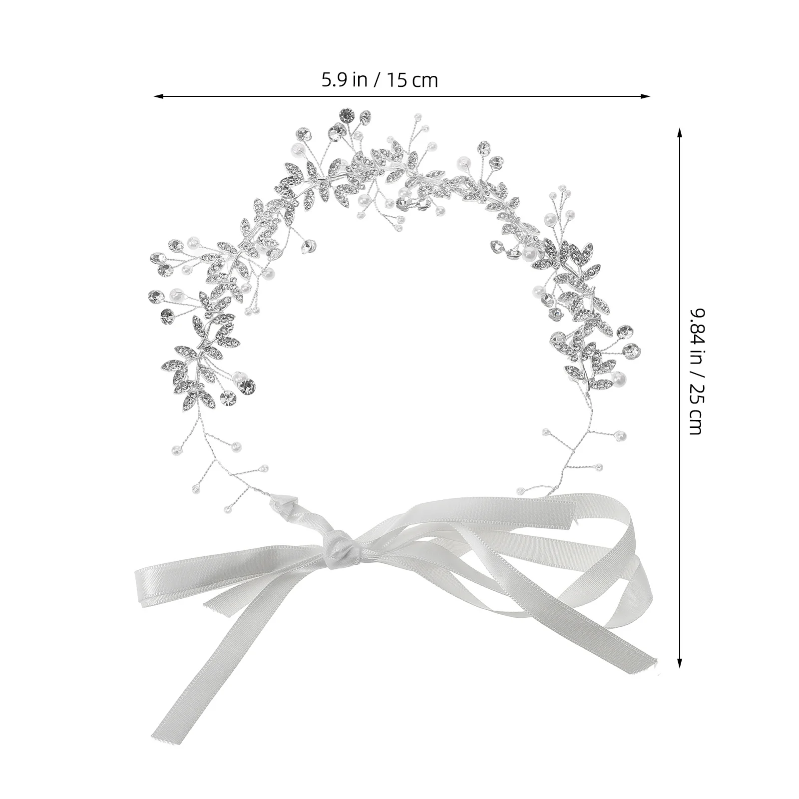 

Wedding Rhinestone Pearl Hair Vine Lightweight Headband Bridal Hair Accessories for Women Bride Wedding Headpiece