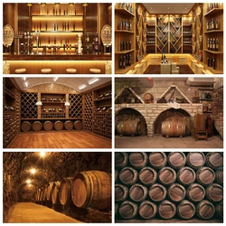 Wine Cellar Backdrop Barrel Vintage Cask Wooden Board Storage Celebration Party Background Adults Photo Protrais Artistic Studio