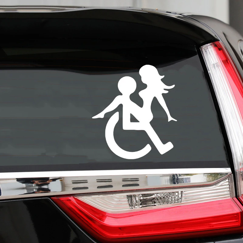 

Disabled Person Wheelchair Car Bumper Sticker Vinyl Decal Car Truck Vehicle Accessories Motorcycle Helmet Trunk Camper Decals