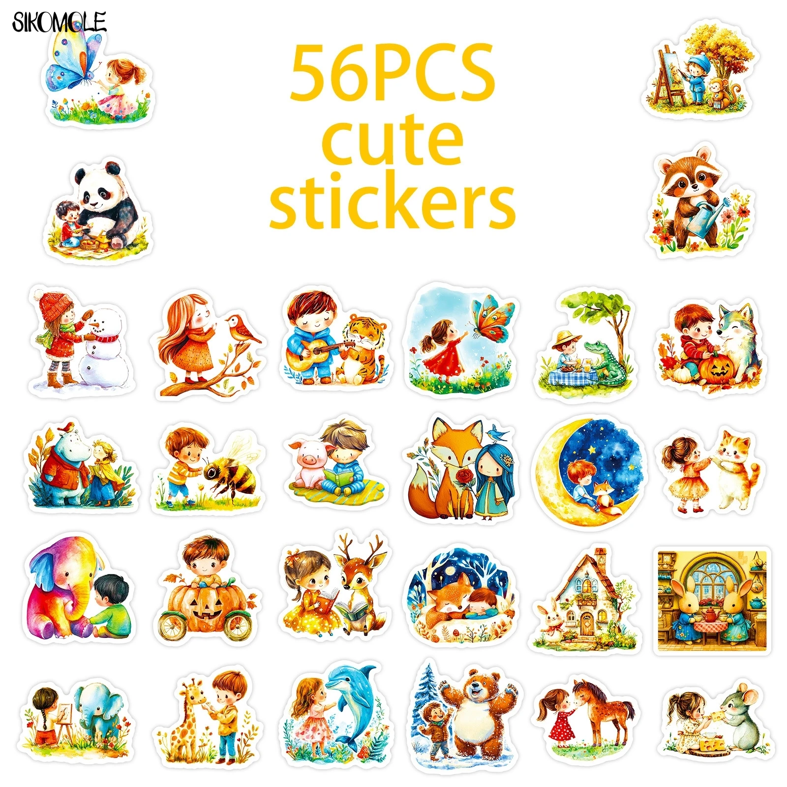 10/30/56 Uds. Pegatinas de grafiti del mundo de cuento de hadas de dibujos animados para niños álbum de recortes estético portátil estacionario pegatina para maleta