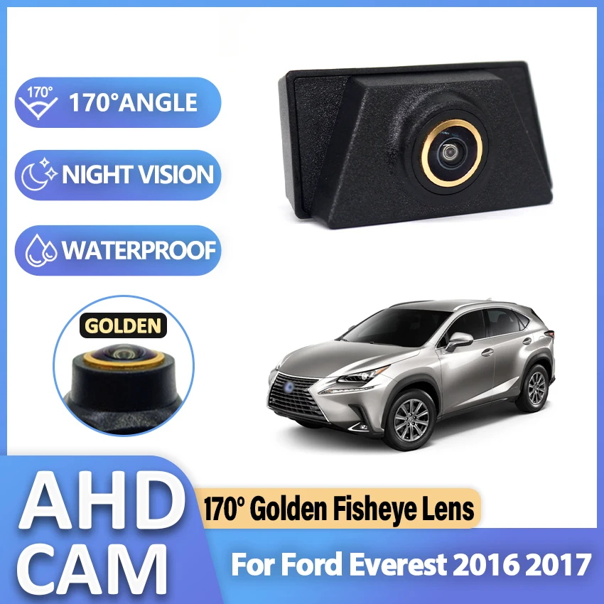 Car Front View Camera AHD PAL CCD Golden Fisheye 170° Wide Angle Waterproof Night Vision CCD For Lexus NX200t NX300h Accessories