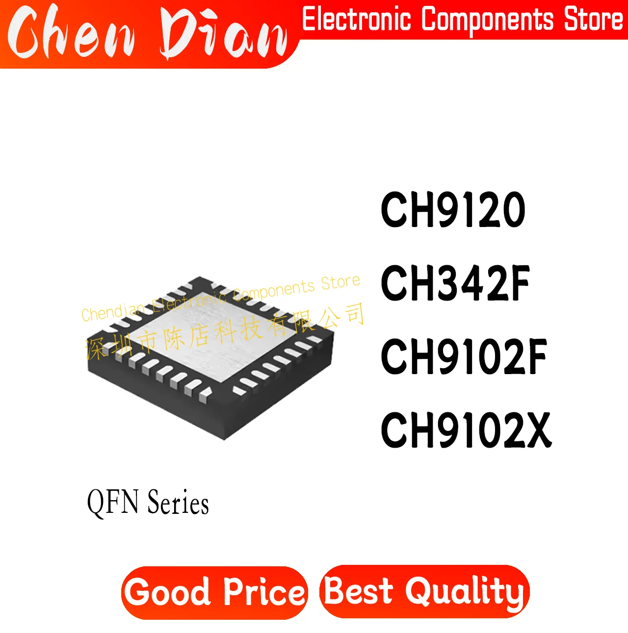 CH9120 CH342F CH9102F CH9102X Package QFN-24 28 Transceiver Protocol Class: USB 2.0 Data Rate: 12Mbps Original Genuine