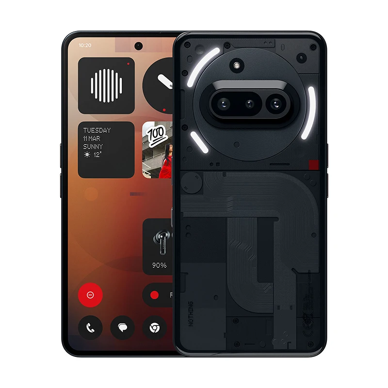 Versión Global Nothing Phone (3a) Qualcomm Snapdragon 7s Gen 3 Pantalla AMOLED de 6.77 Pulgadas 120Hz Doble 50 MP 7