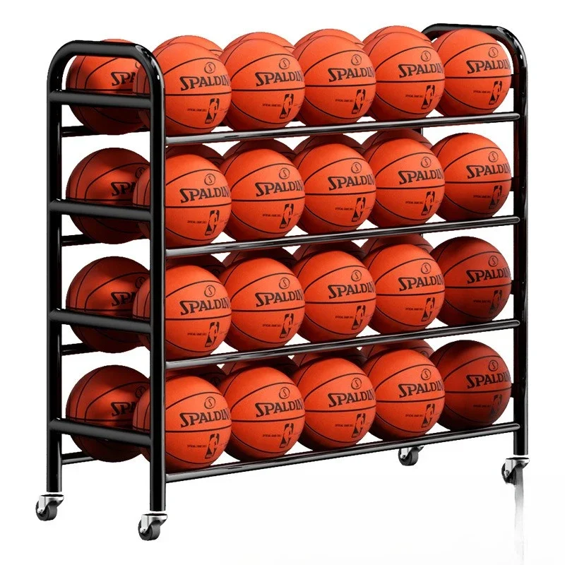 

Kindergarten school basketball storage car football ball stand movable ball cart basketball stand