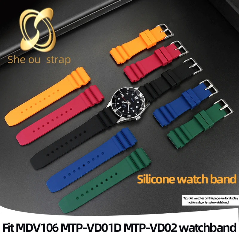 حزام ساعة من هلام السيليكا لكاسيو ، حزام ساعة ، مفصل مستقيم ، سوار ساعة مطاطي ، من من المطاط ، من 22 من من من من هلام السيليكا