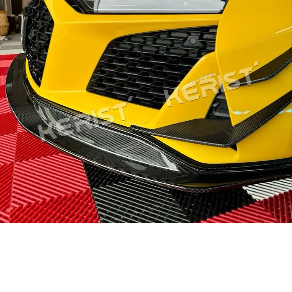 

For Audi R8 V8 V10 Coupe Spyder 2019-up Carbon Fiber Front Bumper Lip Canards