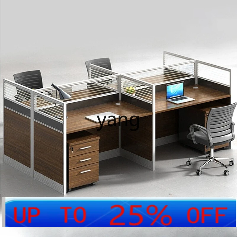 

LMsimple modern office furniture staff staff office desk and chair combination