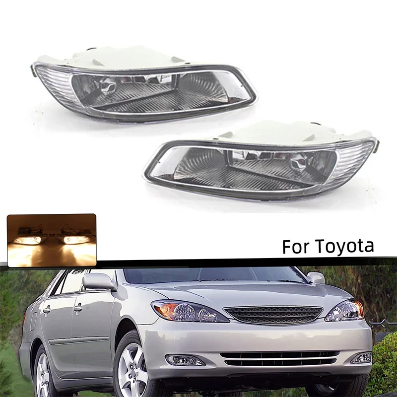 Pair Left&Right Fog Lamp Assembly For Toyota Camry 2002-2004 Corolla 2005-2008 Solara Front Bumper Anti Fog Light 81210-AA011