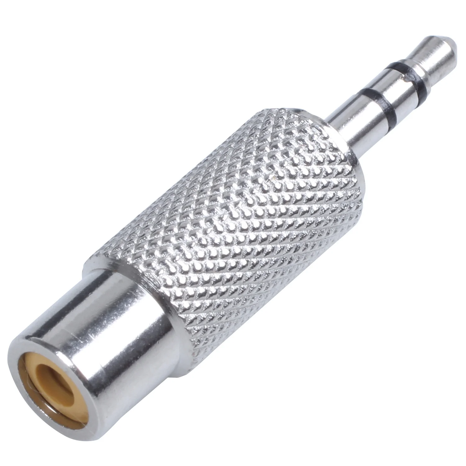 ستيريو ذكر إلى رسيا أحادية أنثى محول الصوت ، الفضة ، 3.5 مللي متر