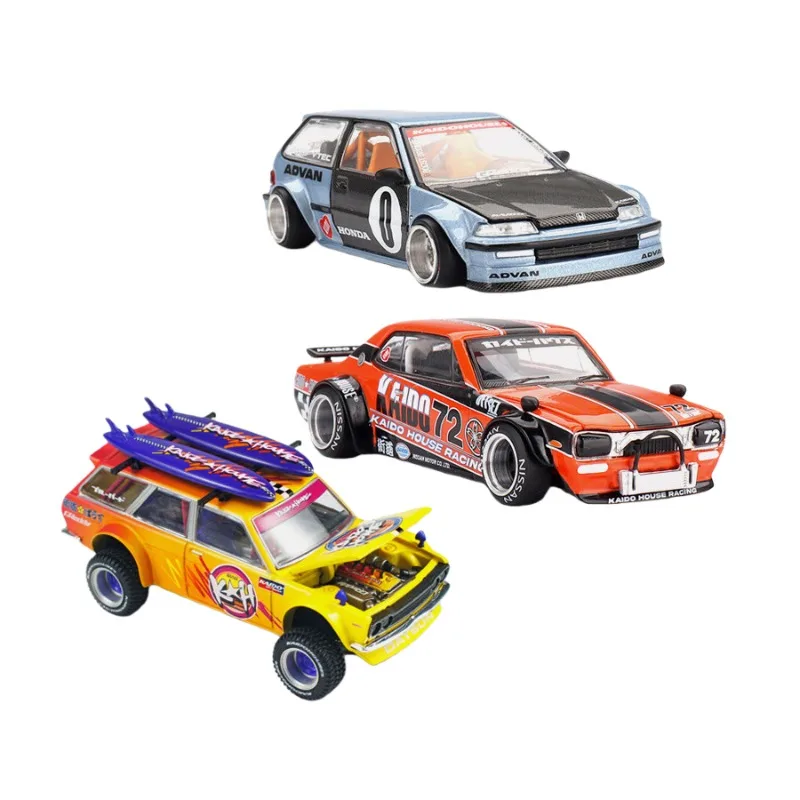 

KAIDO HOUSE 1:64 Honda Civic Моделирование статического сплава, модель автомобиля, праздничный подарок для мальчиков, коллекция украшений.