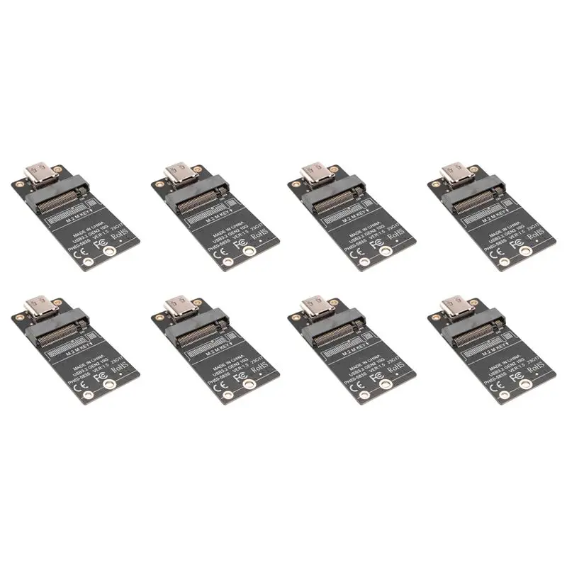 8X M.2 To Type-C SSD Enclosure Adapter M2 NVME HDD Enclosure Interposer Board JMS583 Chip 10Gbps Support 2230 2242 2260-Y18A