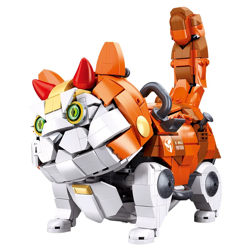 

Серия механических строительных блоков для кошек, креативные модели строительных блоков MOC, украшения, подарки, развивающие игрушки для детей и взрослых