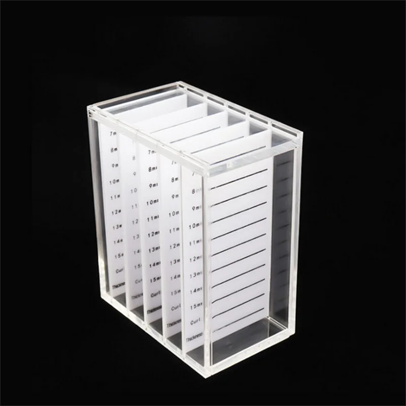 1PC 5 Layers Acrylic Eyelash Extensions Storage Box With Scale Pallet Lash Organizer Holder Display Stand Makeup Tools Supplies