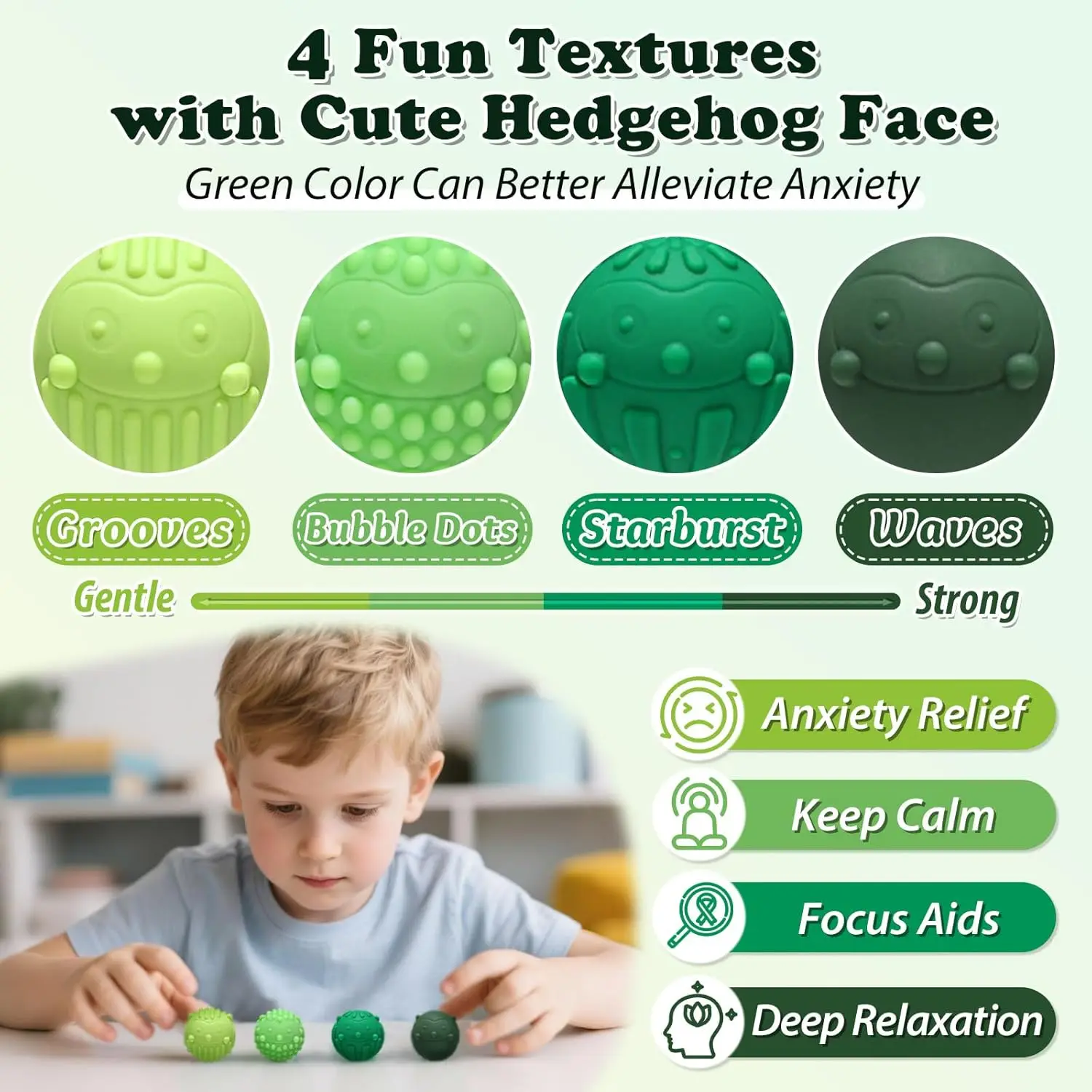 Siliconen getextureerde magnetische fidgetballen voor volwassenen en tieners 4 stuks 8 stuks zintuiglijk speelgoed Fidgets Roller Massage speelgoed voor autisme ADHD