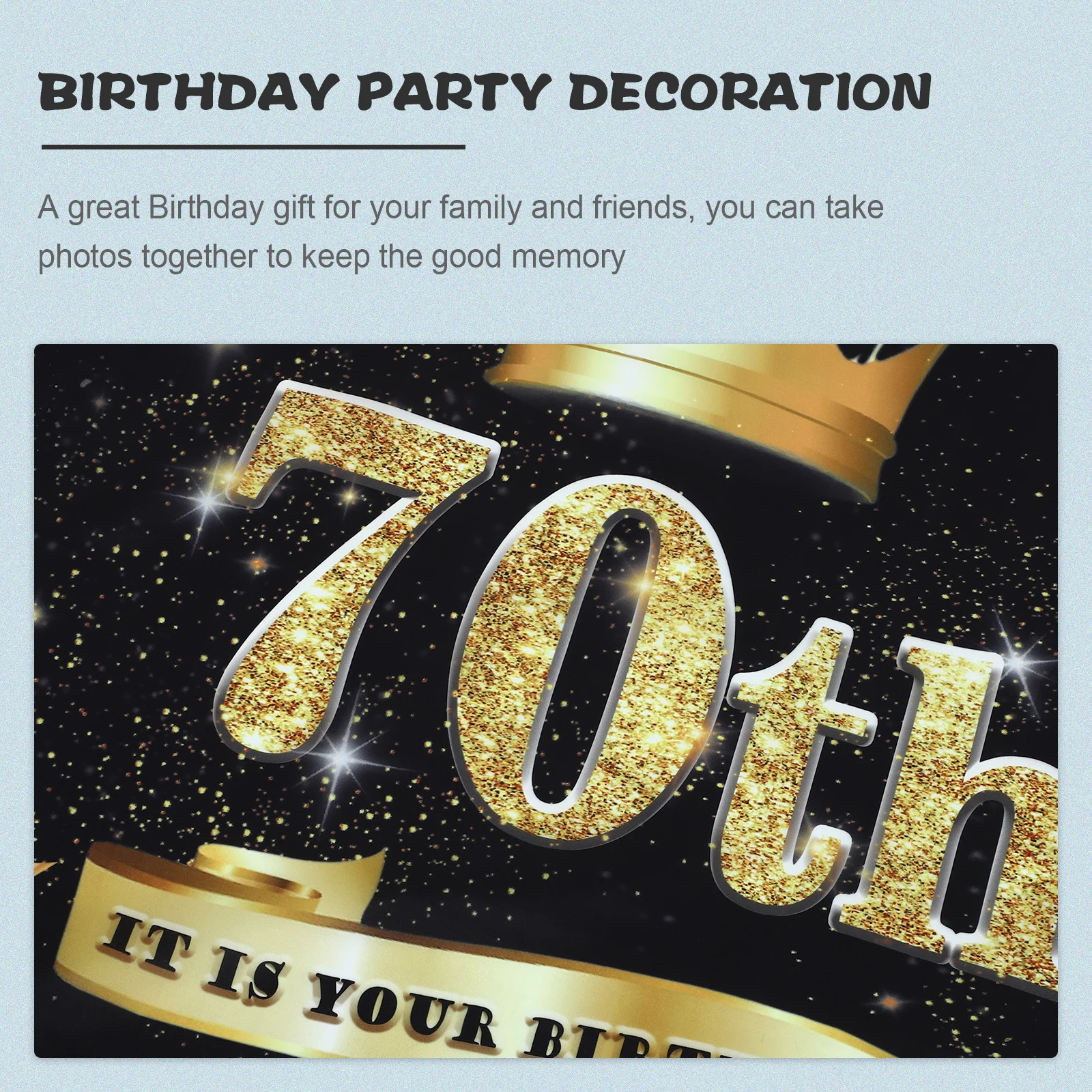 

Birthday Party Decoration Happy Banner Wall Backdrop Decorations for Men Decorate Banners Background Polyester