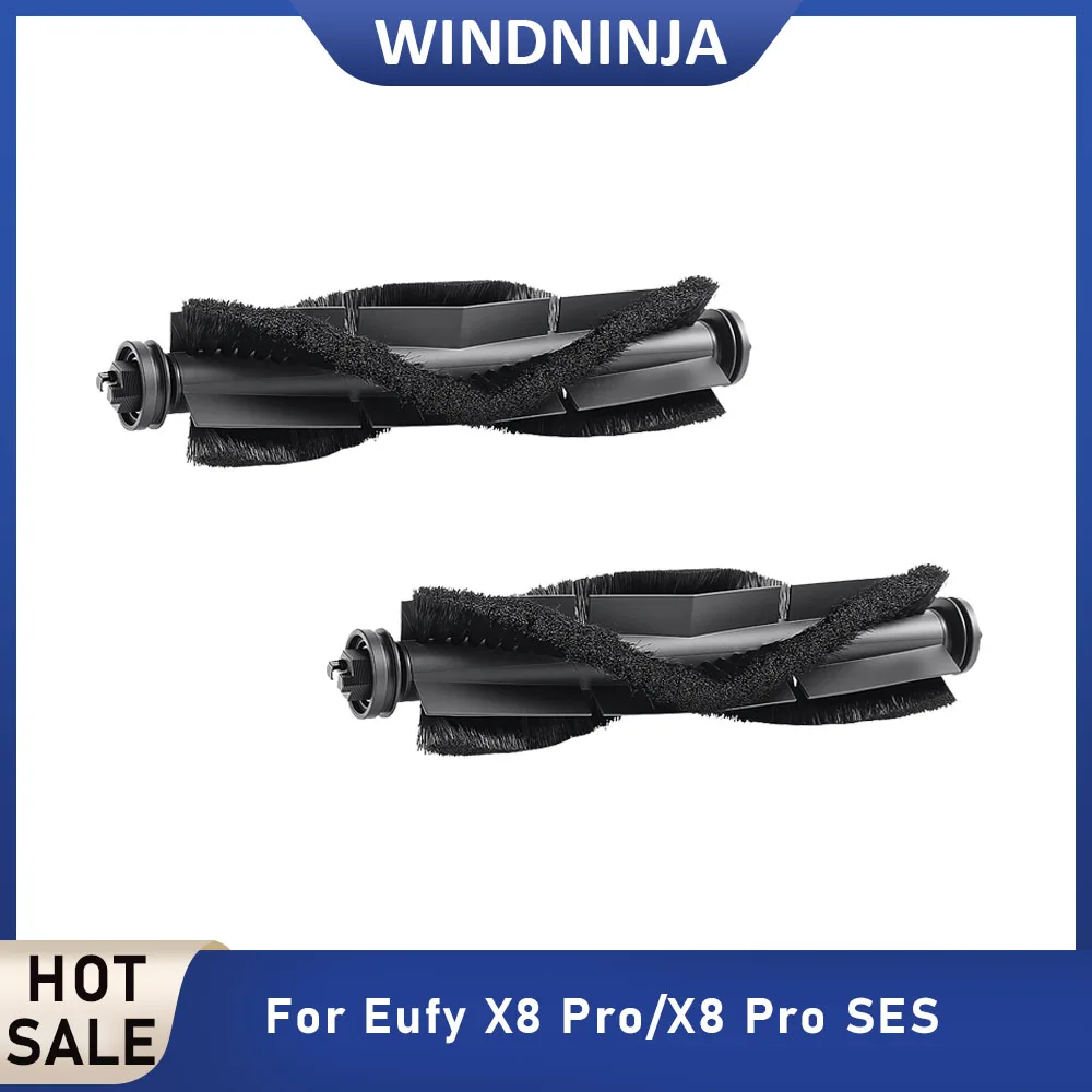 For Eufy X8 Pro/X8 Pro SES Durable Roller Brush Replacement Accessories Robot Vacuum Rubber Main Brush Deep Clean Brushroll Part