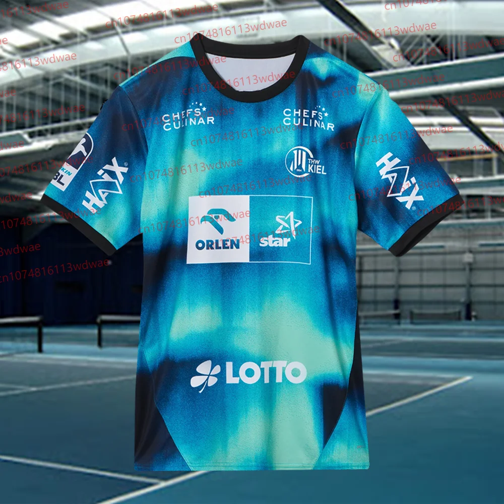 Camiseta de balonmano THW Kiel de Alemania, ropa deportiva para niños jóvenes, uniforme de entrenamiento de balonmano de gran tamaño, Kit de camiseta de balonmano transpirable para hombre 2026