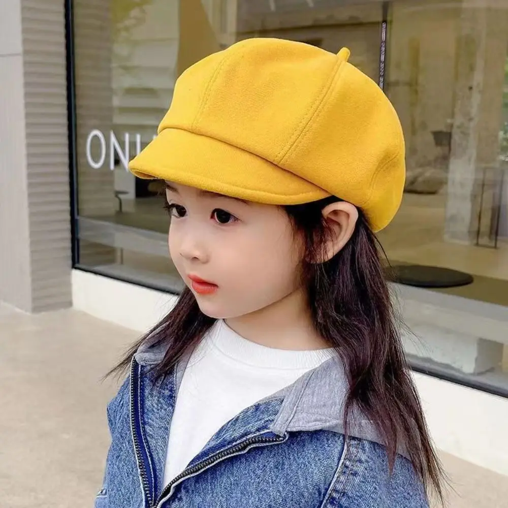 Woolen Baby Beret Hat Korean Warm Cute Kids Berets Soft Children Newsboy Cap Boys Girls