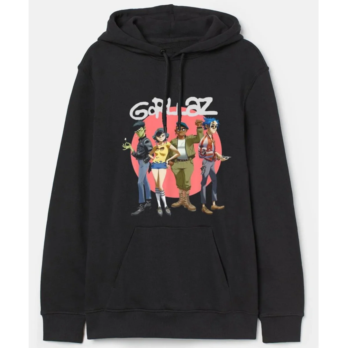 سترة Gorillaz Group Circle Rise ذات القلنسوة لخريف وشتاء 2026 فاخرة راقية لكل من الرجال والنساء #1