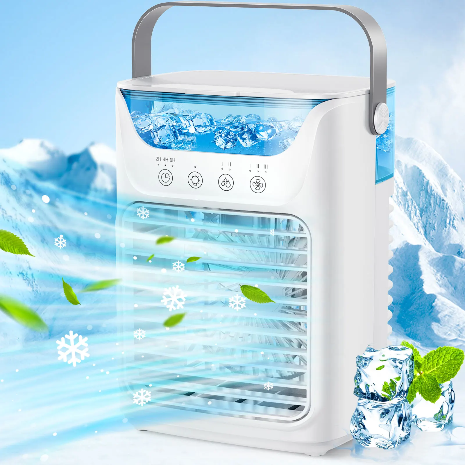 

Portable Mini Desktop Air Conditioner Fan with Timer Small Room Spray Water AC for Cooling Air Conditioning for Room