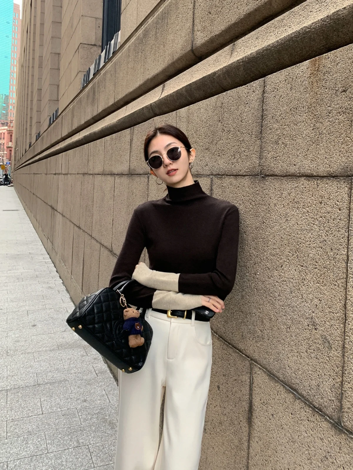 

Mulvan Color Blo High Ne Knitted Sweater Women's Slim Fit Inner irt Autumn Winter New Design Sensation Color Top