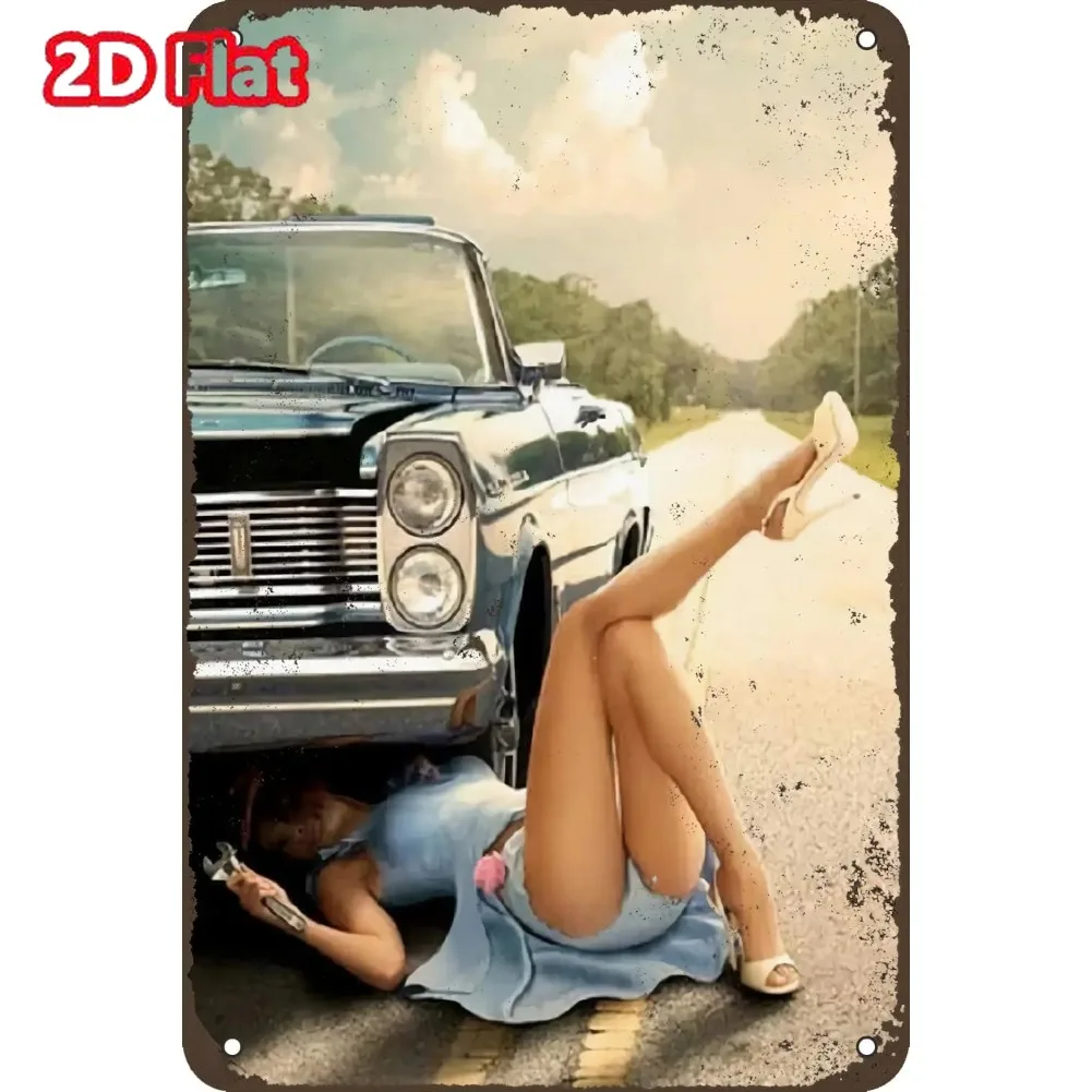 

Сексуальные девушки, винтажные металлические вывески Pin Up Girl Car, жестяная вывеска, плакаты, настенный художественный декор для дома, гостиной, спальни, ванной комнаты, человек Cave Ba