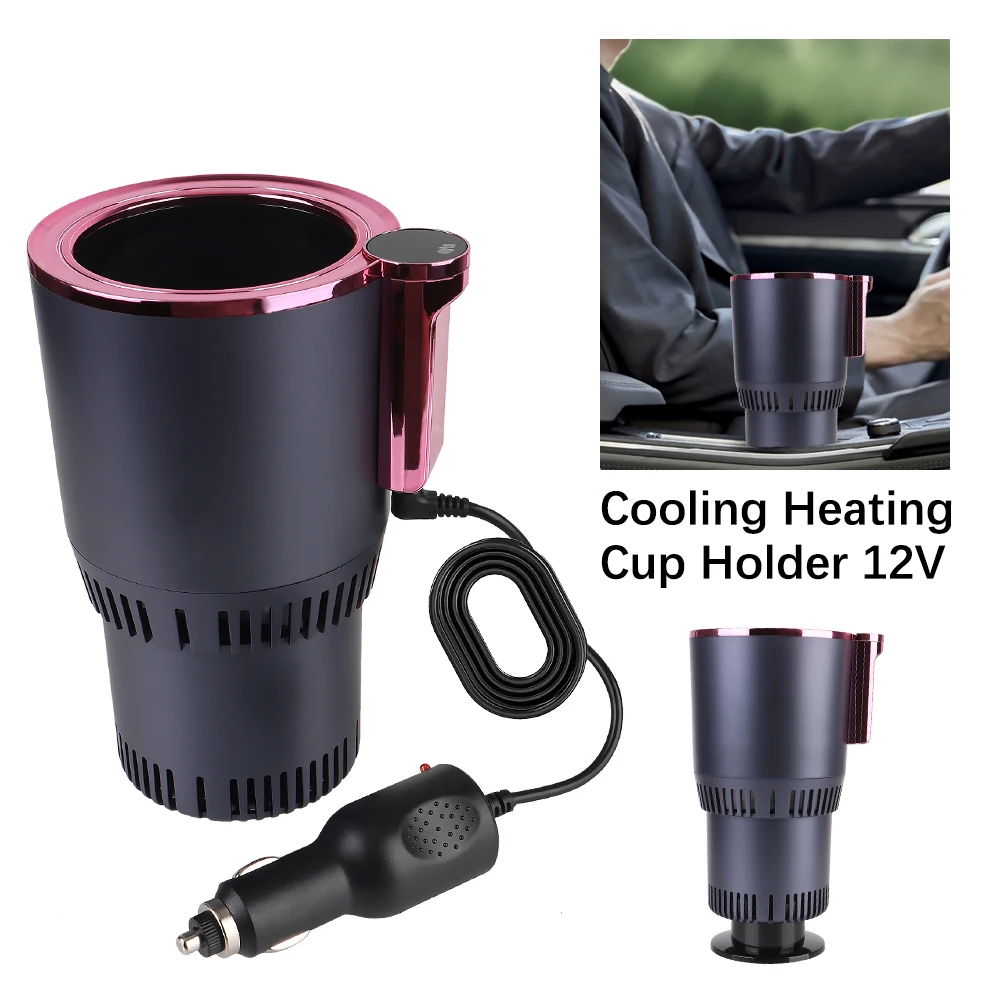 Refrigeration Kettle Water Warmer Bottle DC 12V Smart Cup Car Cooling Heating Cup Holder Temperature Display Heat Preservation
