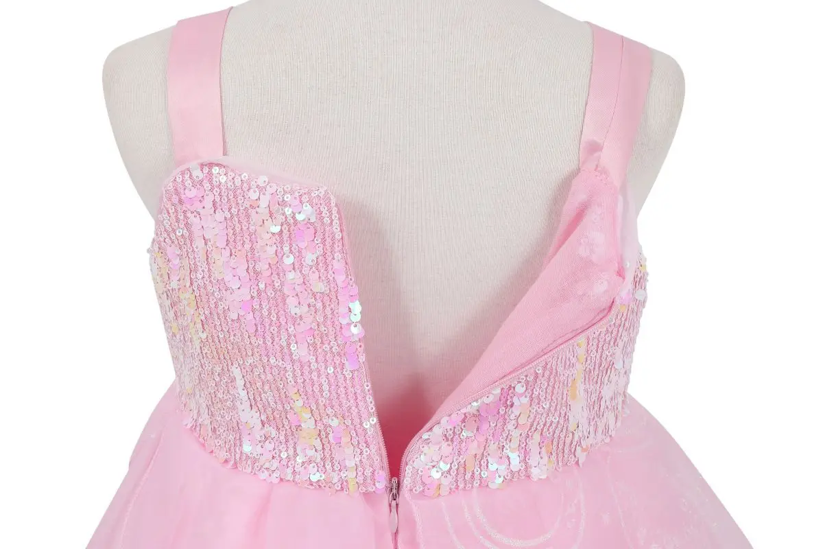 Glinda Niedliches Rosa Kleid für Mädchen 2-12 Jahre Cosplay-Kostüm Mädchen Halloween-Kostüm Kinder Gute Hexe Prinzessinnen-Kleider – Detail 8