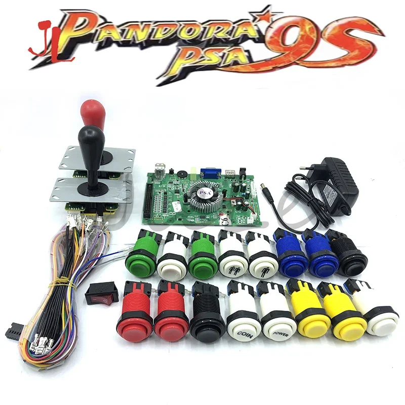Pandora's 9S 3D Video Game Board, Arcade Cabinet Machine, Happ Style Joystick, HD Video Games, 3160 to 4260 in 1, DIY Kit