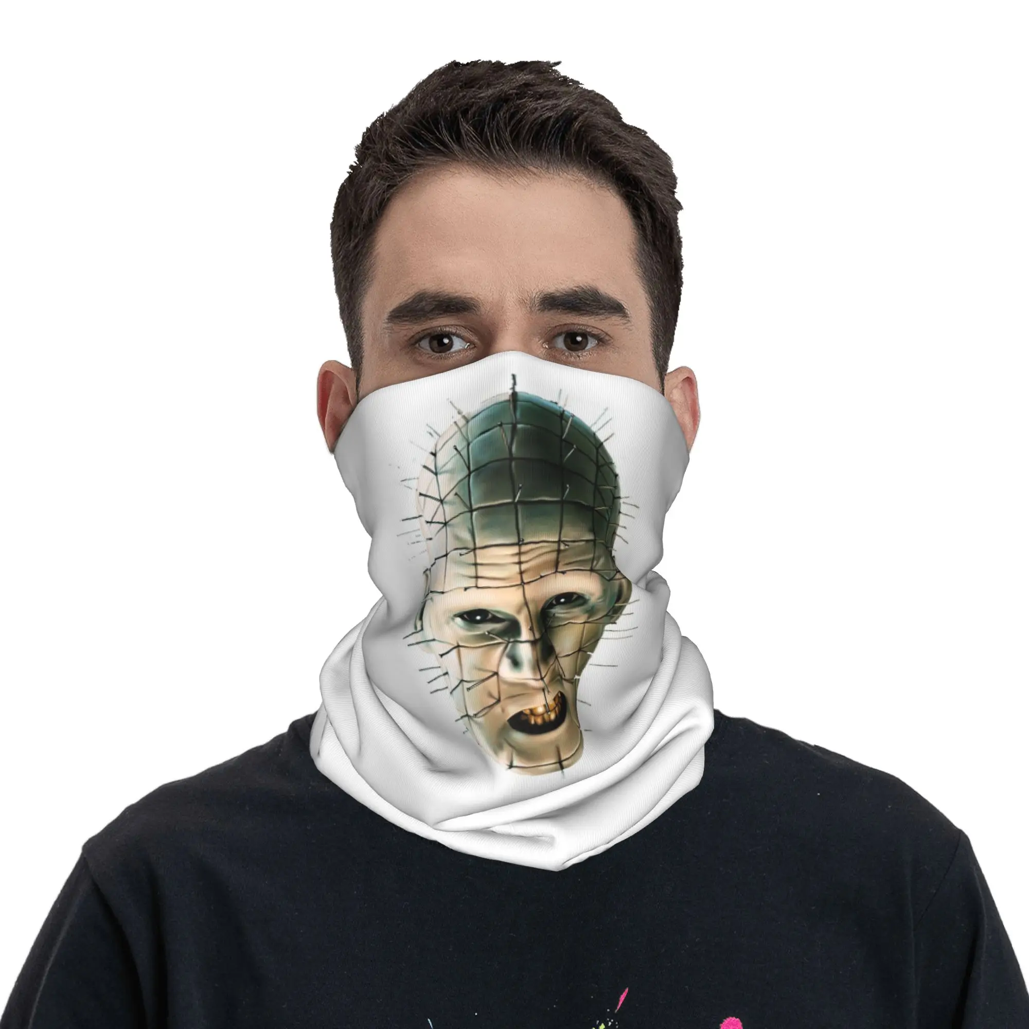 

hellraiser Pinhead Demon To Some Angel to Others Bandana Neck Cover Printed Wrap Mask Scarf Balaclava for Men Women Adult