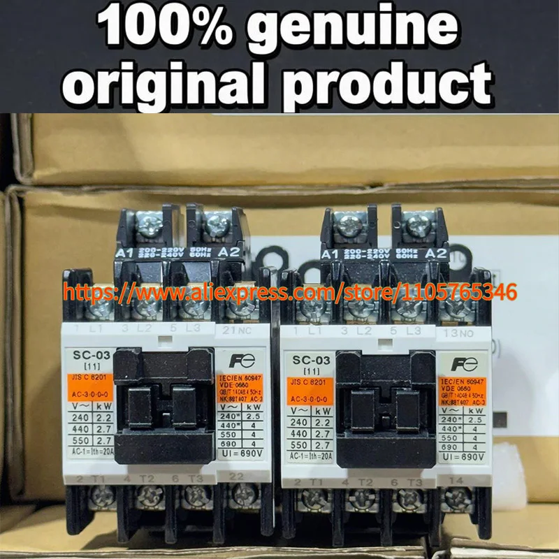 1pcs SC-03 SC-0 13NO 21NC 110V 220V 24V 48V 100% Original JAPAN Fuji AC Contactor
