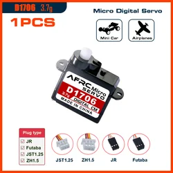 AFRC D1706 Micro Digital Servo 3.7g Plastic Gear 0.065sec Fast For Mini RC Car Indoor 3D Flight Airplane Parts and Accessories