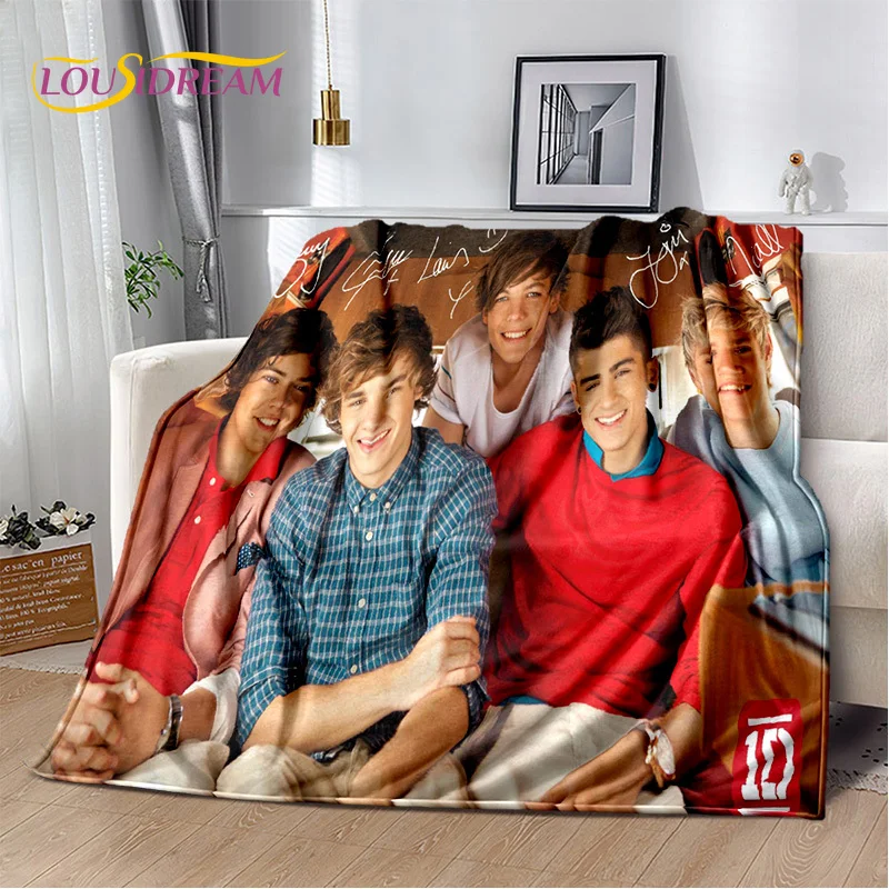 3D One-Direction Rock 1D Combinatio HD Soft Flannel Blankets,Throw Blanket Comfortable Blanket for Picnic Beds Sofa Home Bedroom