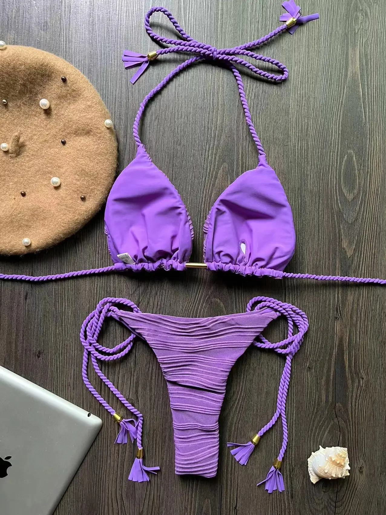 

RUOTONGSEPT сексуальный комплект бикини 2024, женский купальник, стринги с эффектом пуш-ап, бразильский купальный костюм, пляжная одежда, бикини, женский купальник