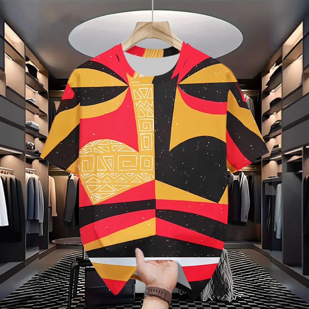 

3D Pattern Men's T-shirt Summer New T-shirt Neutral Fashion Short Sleeve T-shirt