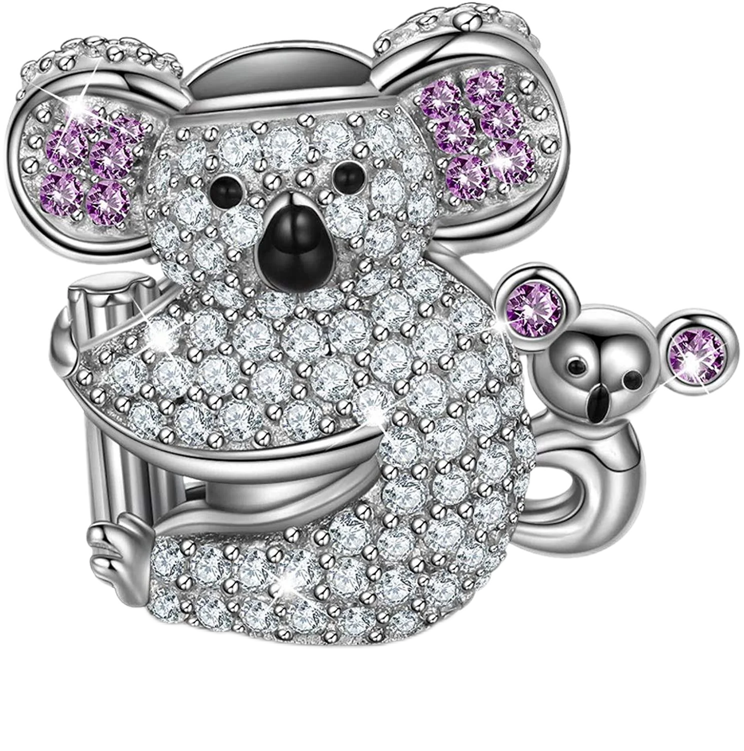 925 sterling silver pendant Koala string beads suitable for original bracelet, men's and women's DIY jewelry gift