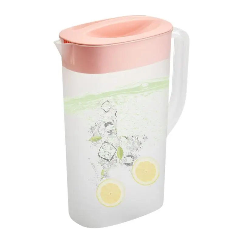 Ice Drink Container 2500ml Ice Lemonade Pitcher For Fridge Heat & Cold Resistant Fridge Jug Water Pitcher For Soy Milk Coffee