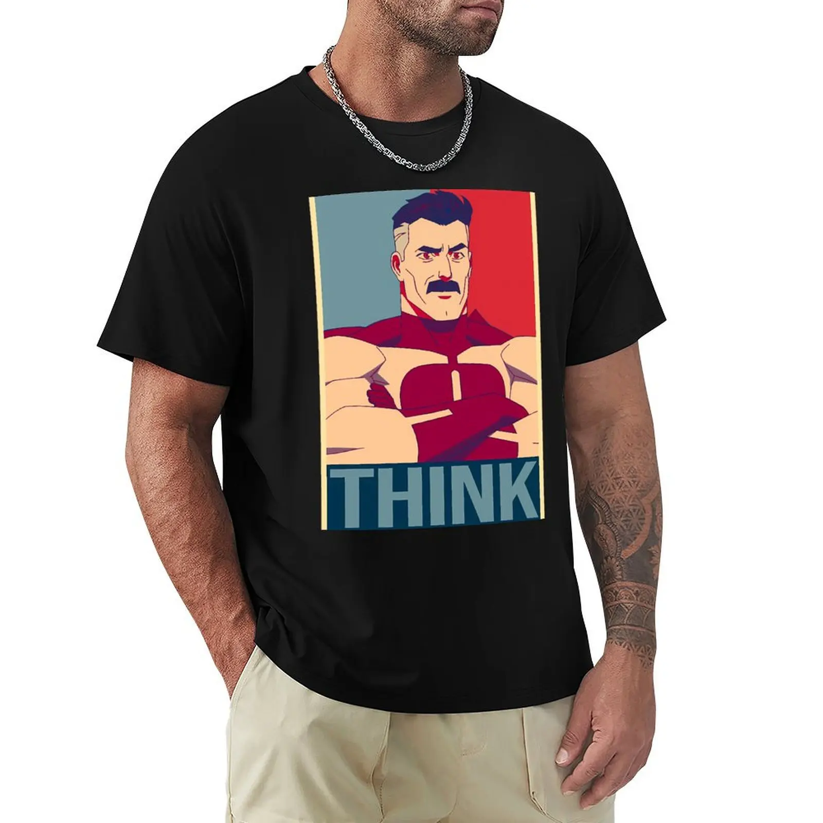 Omni-Man - Think T-Shirt - T-shirt décontracté à manches courtes