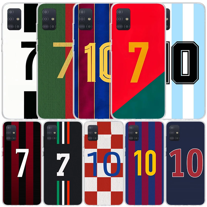 FootBall SuperStar Number C 7 10 Phone Case For Samsung Galaxy A51 A50S A41 A40 A31 A30S A21S A20S A20E A11 A10S A71 A70 A6 A7 A