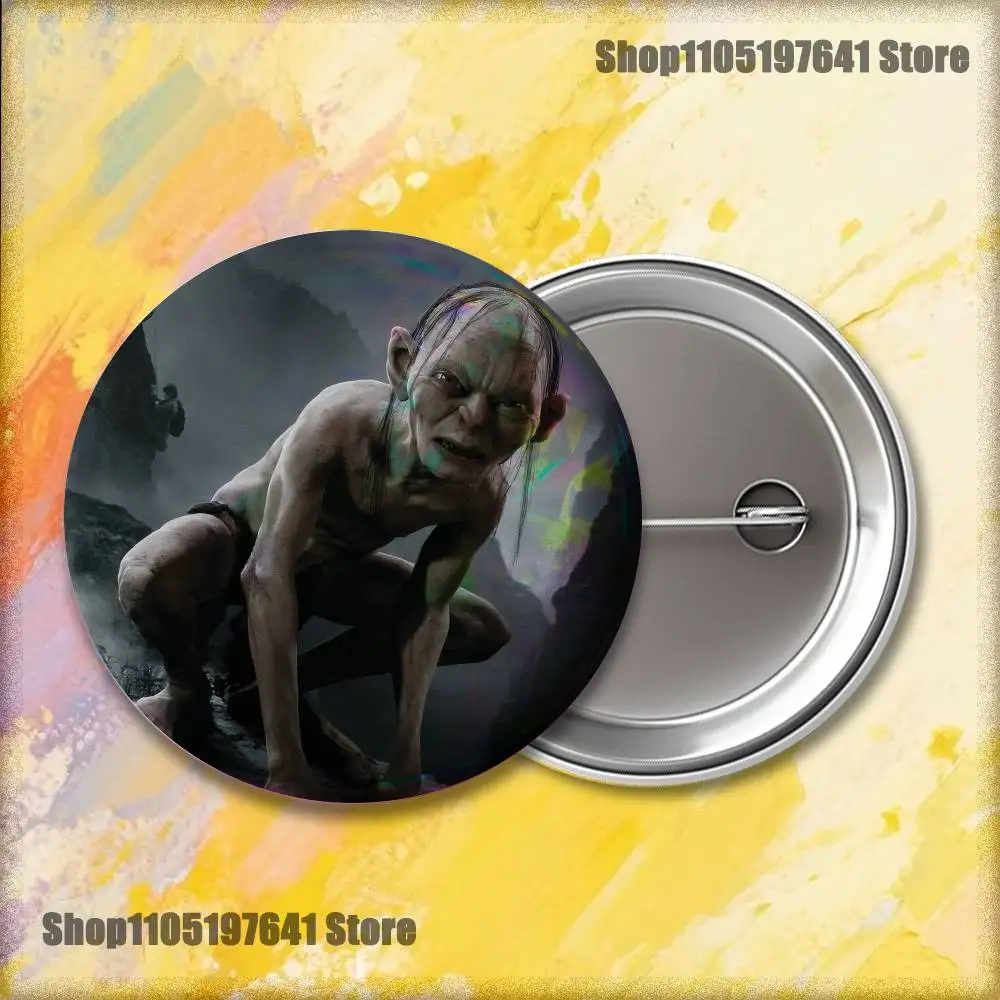 L-Lord Gollum of the R-Rings Badges Button Round Creative Pin Brooch Badge Bag Decor Accessories Fans Collect Friends Gifts #4