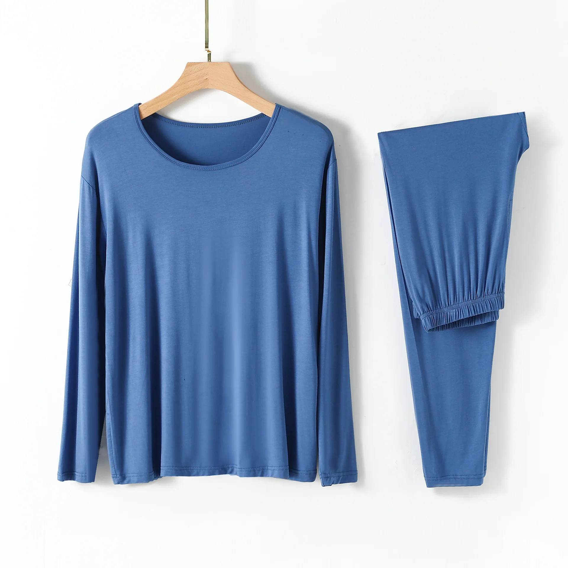 round neck-blue