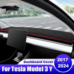 For Tesla Model 3 Model Y 2017- 2019 2020 2021 2022 2023 2024 Car Dashboard Cover Dash Mat Sun Shade Non-slip Pad Accessories