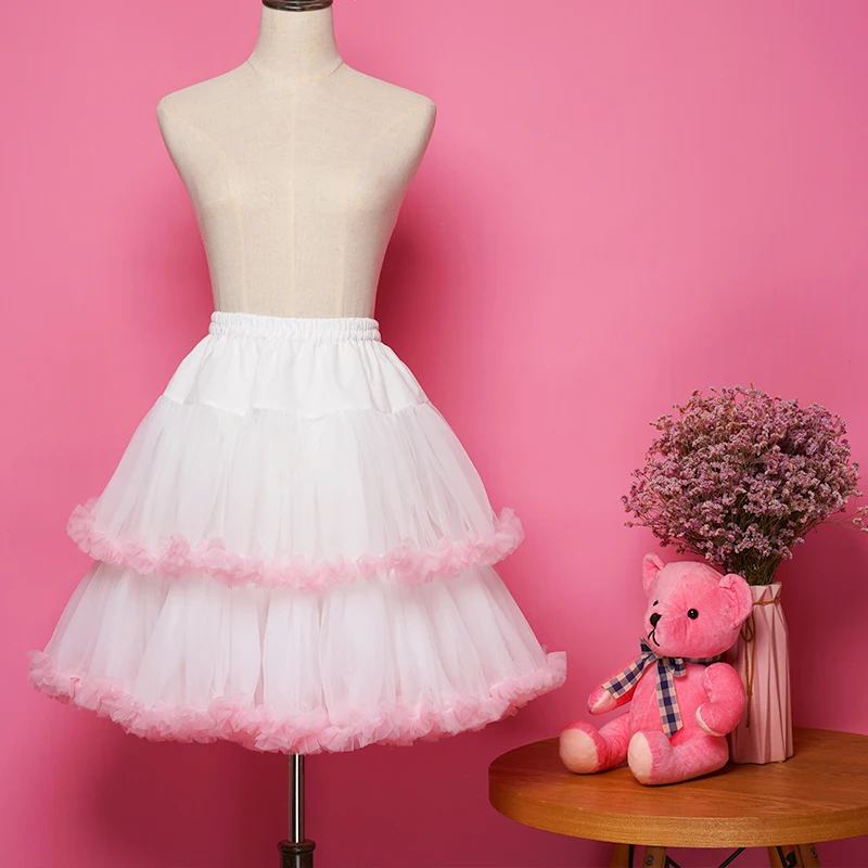 Lolita Petticoat Rainbow Layered Ruffles Tutu Skirt