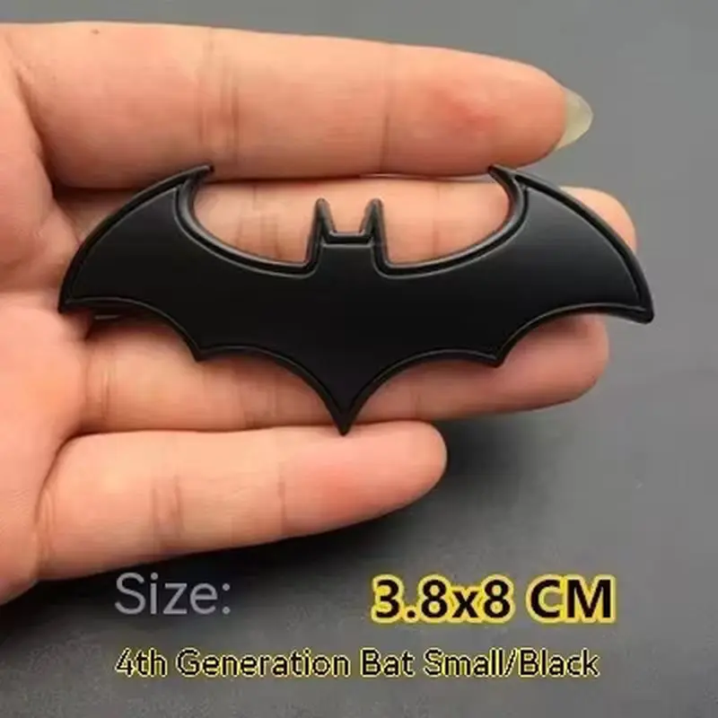 ملصق لاصق لشارة شعار صندوق السيارة متعدد الألوان ثلاثي الأبعاد من Marvel Comics Batman - هدية عيد ميلاد معدنية لملحقات السيارات