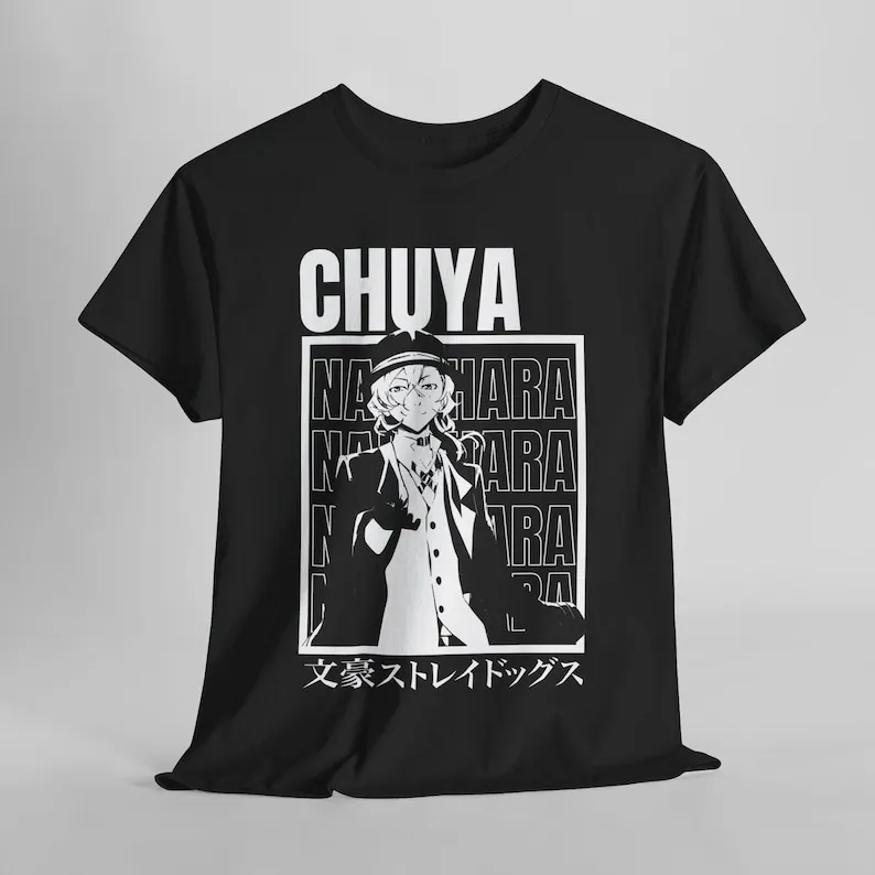 Chuya Bungou Stray Dogs T-Shirt Anime Vintage Streetwear Premium Quality Apparel Featuring Your Favorite Characters Perfect for